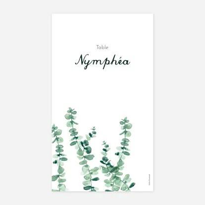 Marque-table mariage Eucalyptus