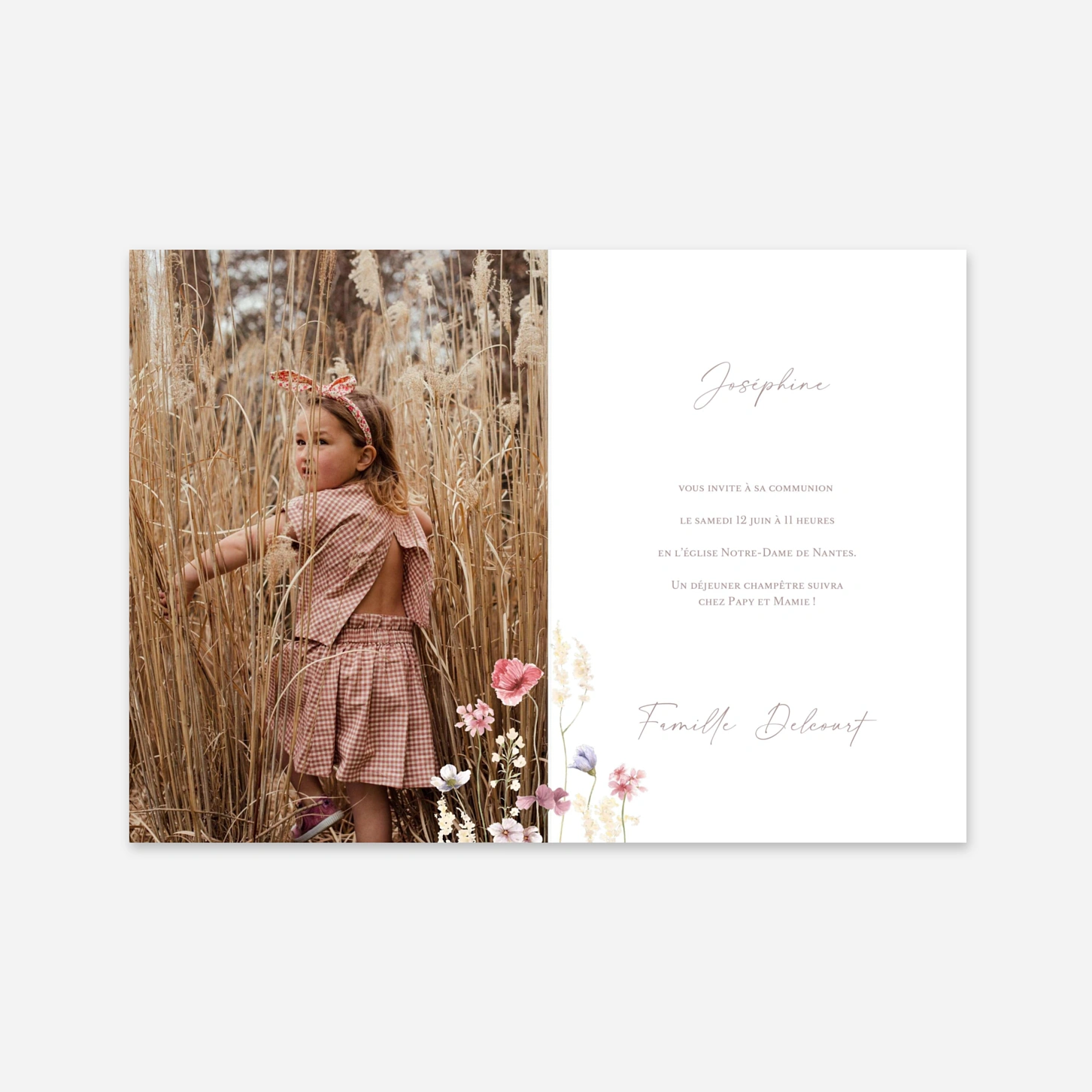 Invitation communion Jardin de douceur