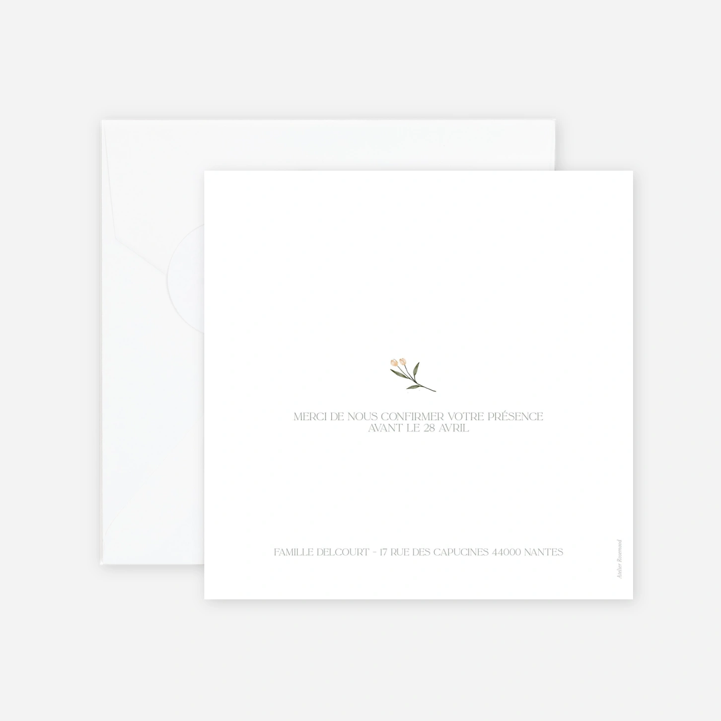 Invitation Confirmation Petits rameaux