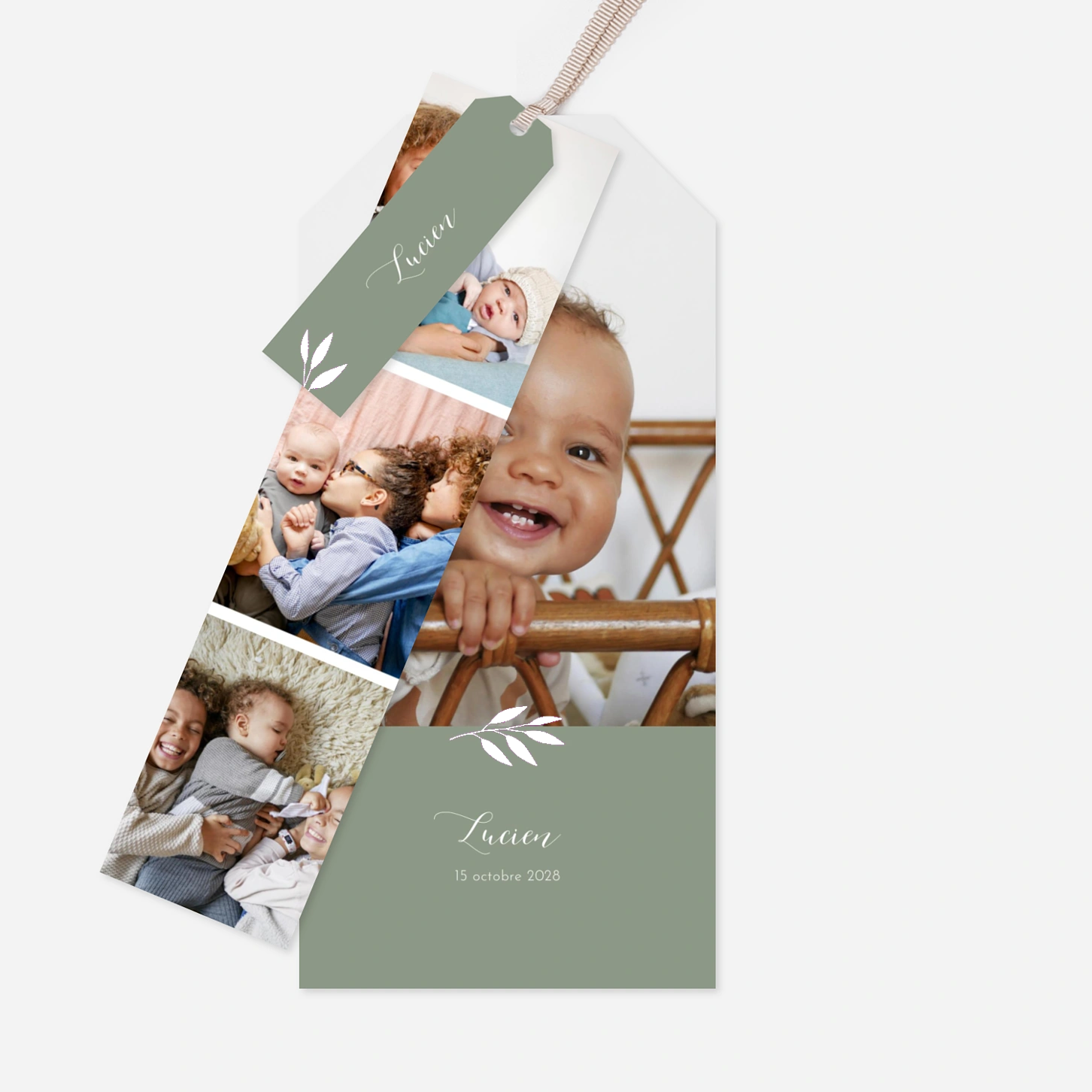 Faire-part naissance Feuille d'or
