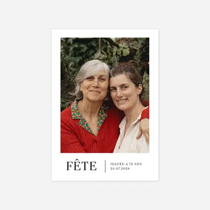 invitation anniversaire Fête