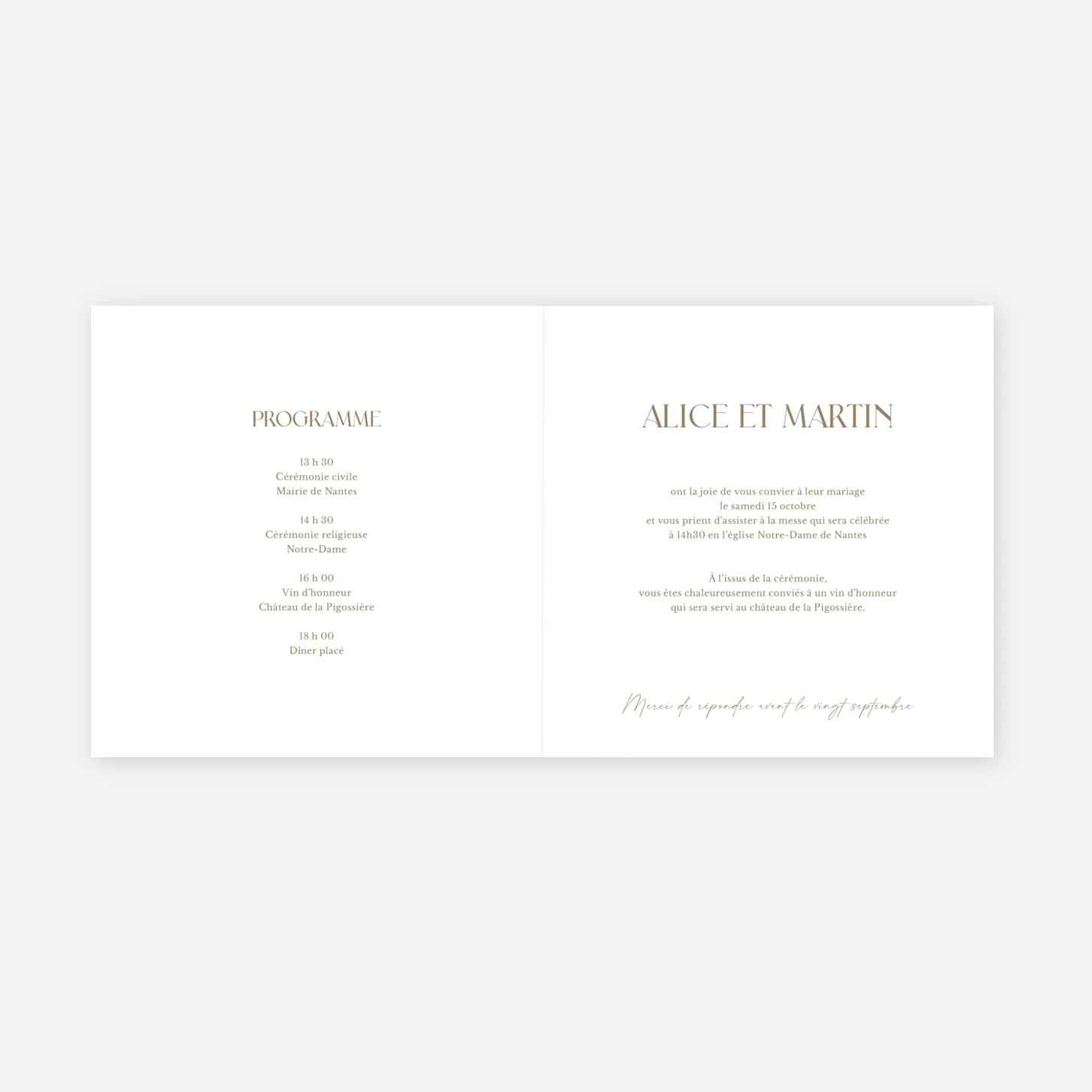 Faire-part mariage Fleur de coton