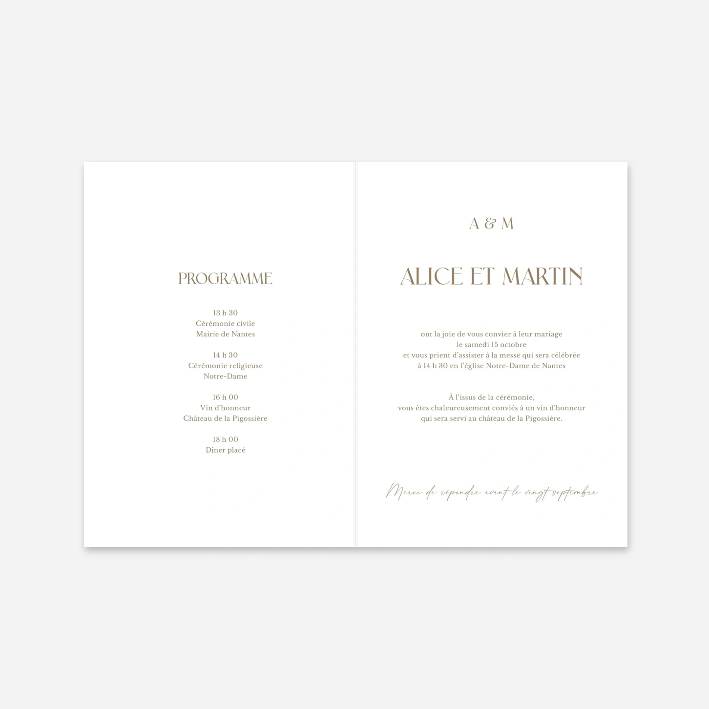 Faire-part mariage Fleur de coton