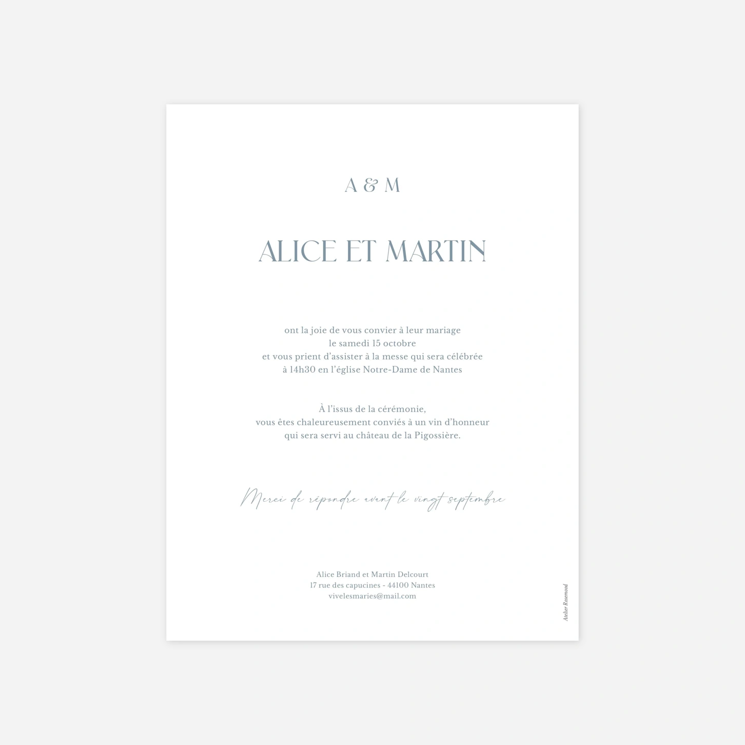 Faire-part mariage Fleur de coton