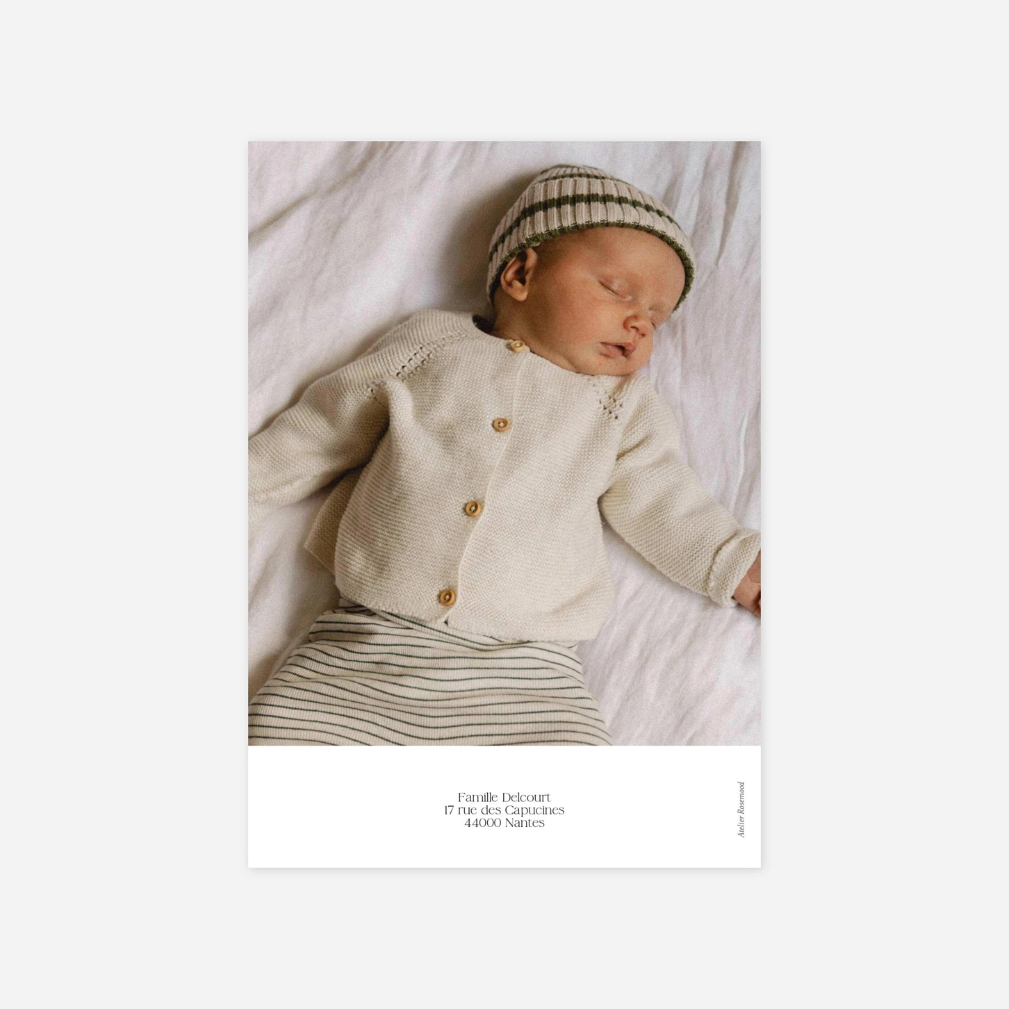 Faire-part naissance Fleur minimale