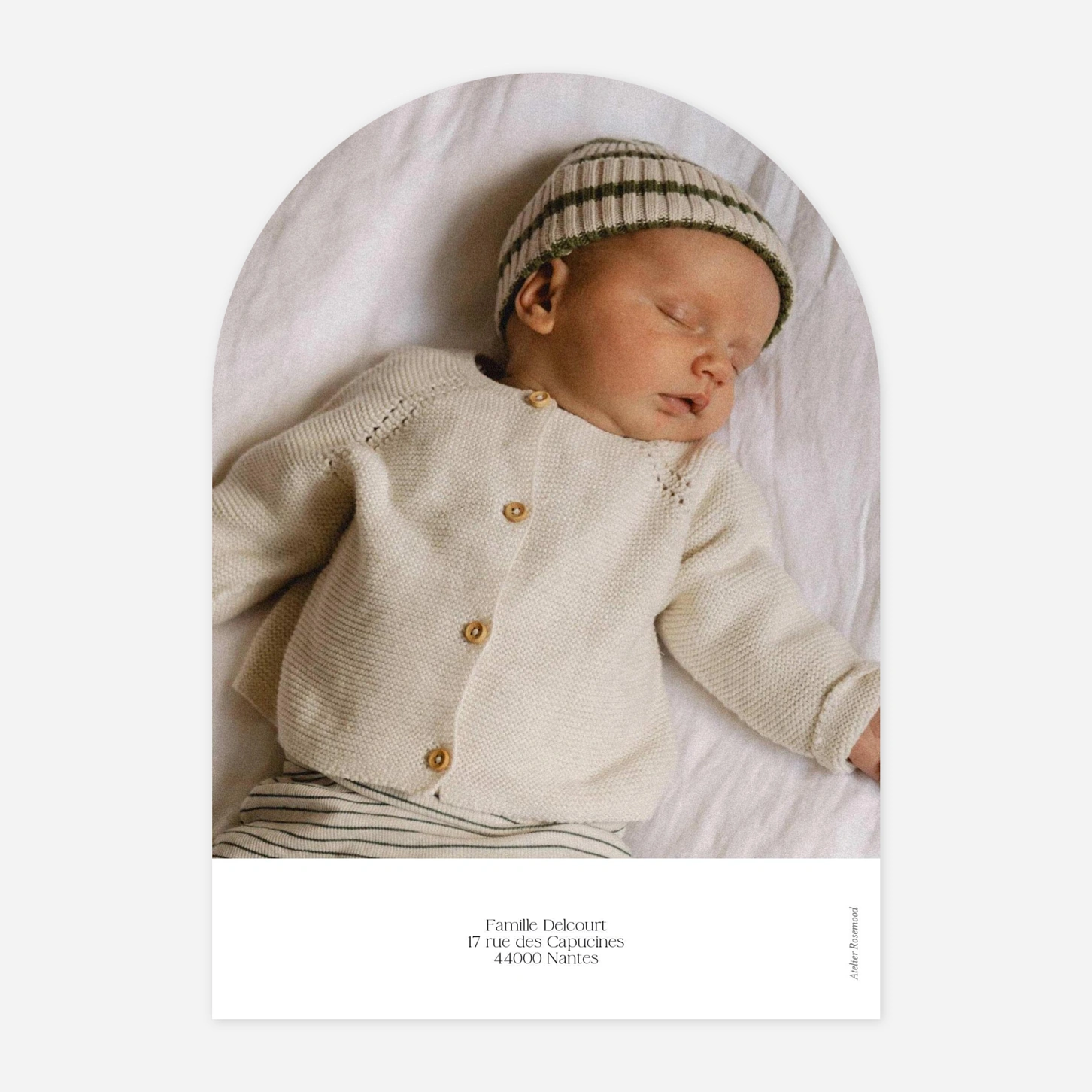 Faire-part naissance Fleur minimale