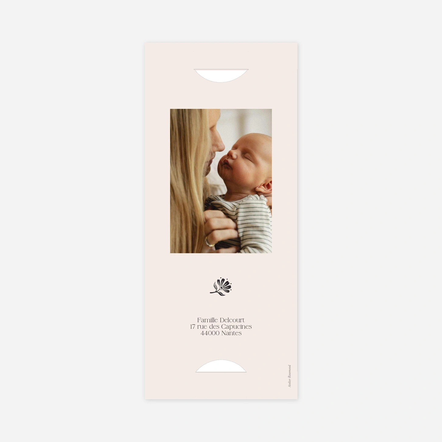 Faire-part naissance Fleur minimale