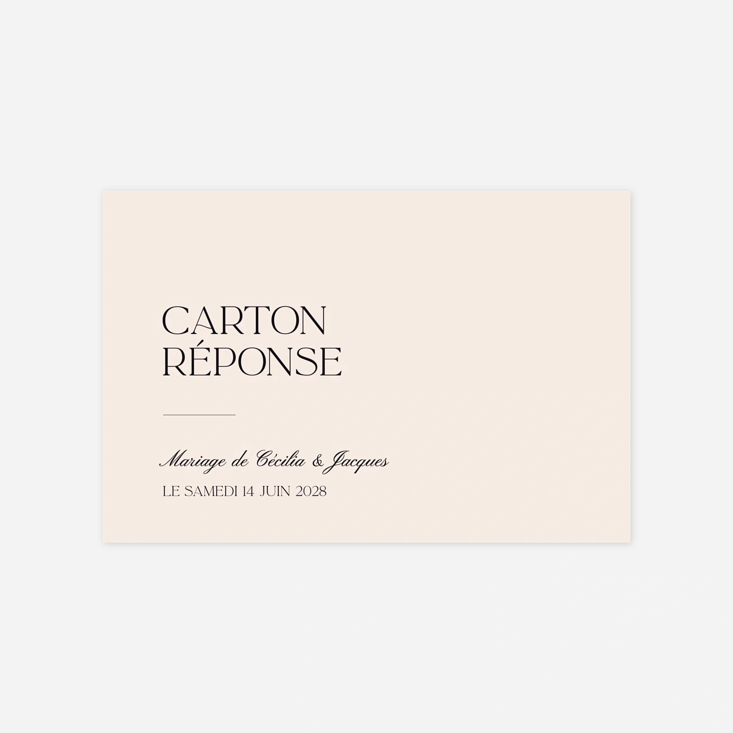 Carton réponse Fleur minimale