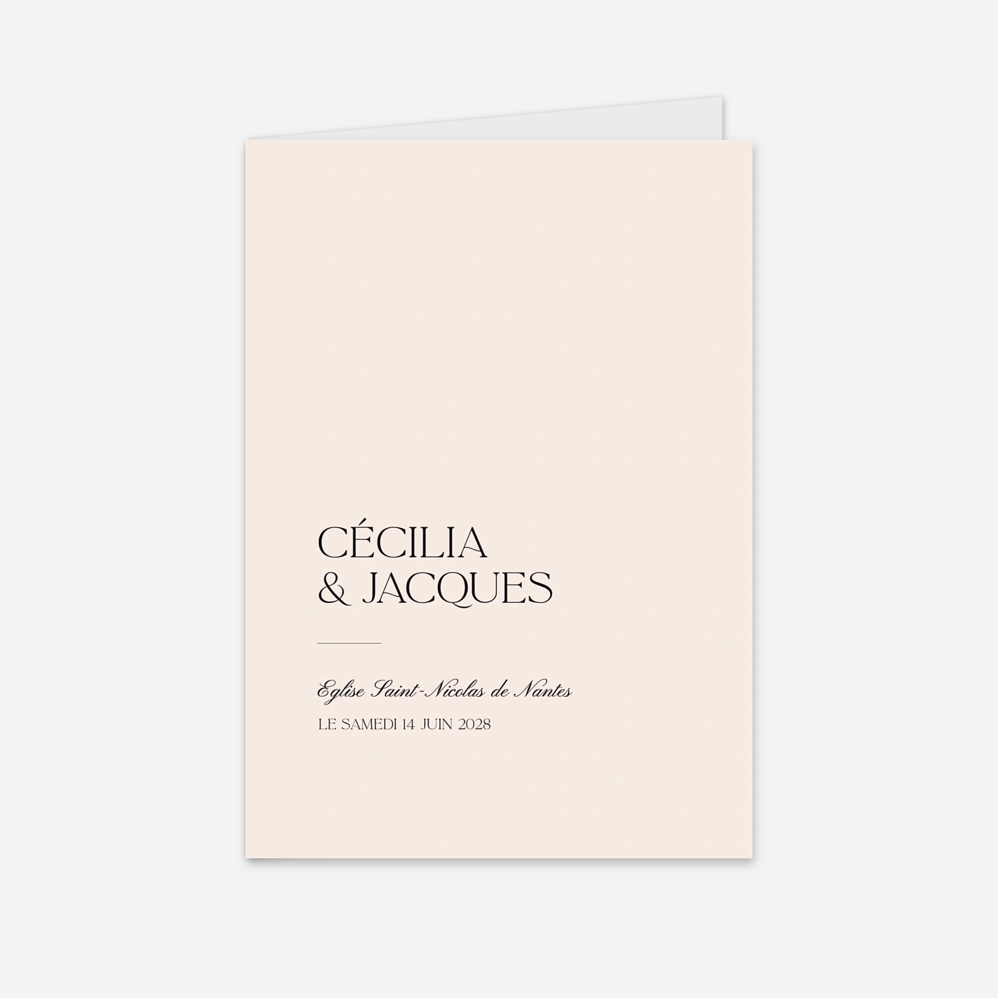 Livret de messe mariage Fleur minimale
