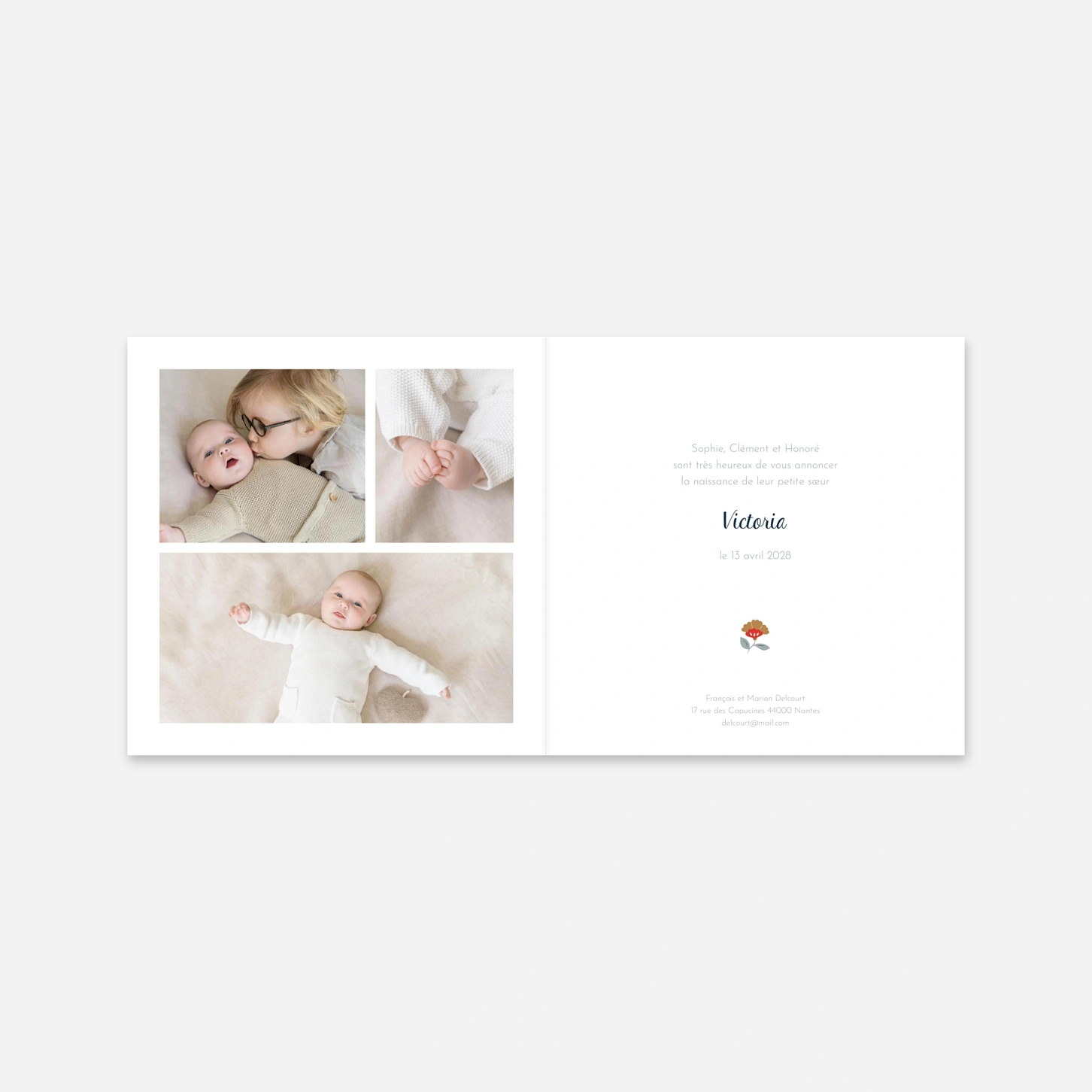 Faire-part naissance Flora