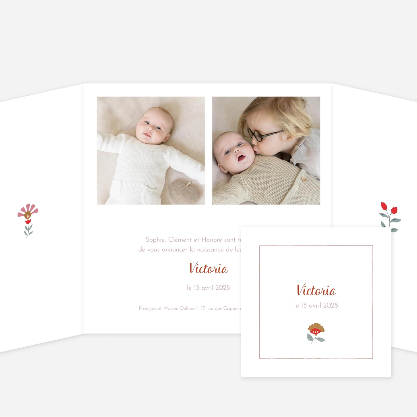 Faire-part naissance Flora