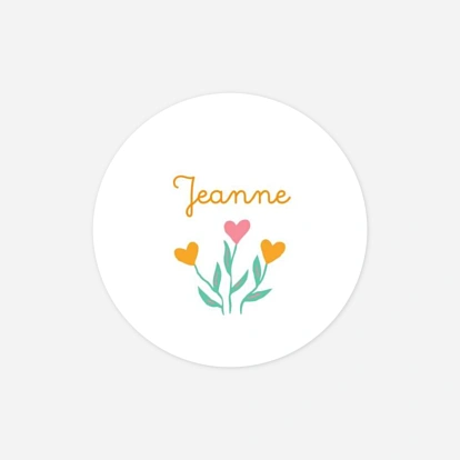 Stickers naissance Fleurs