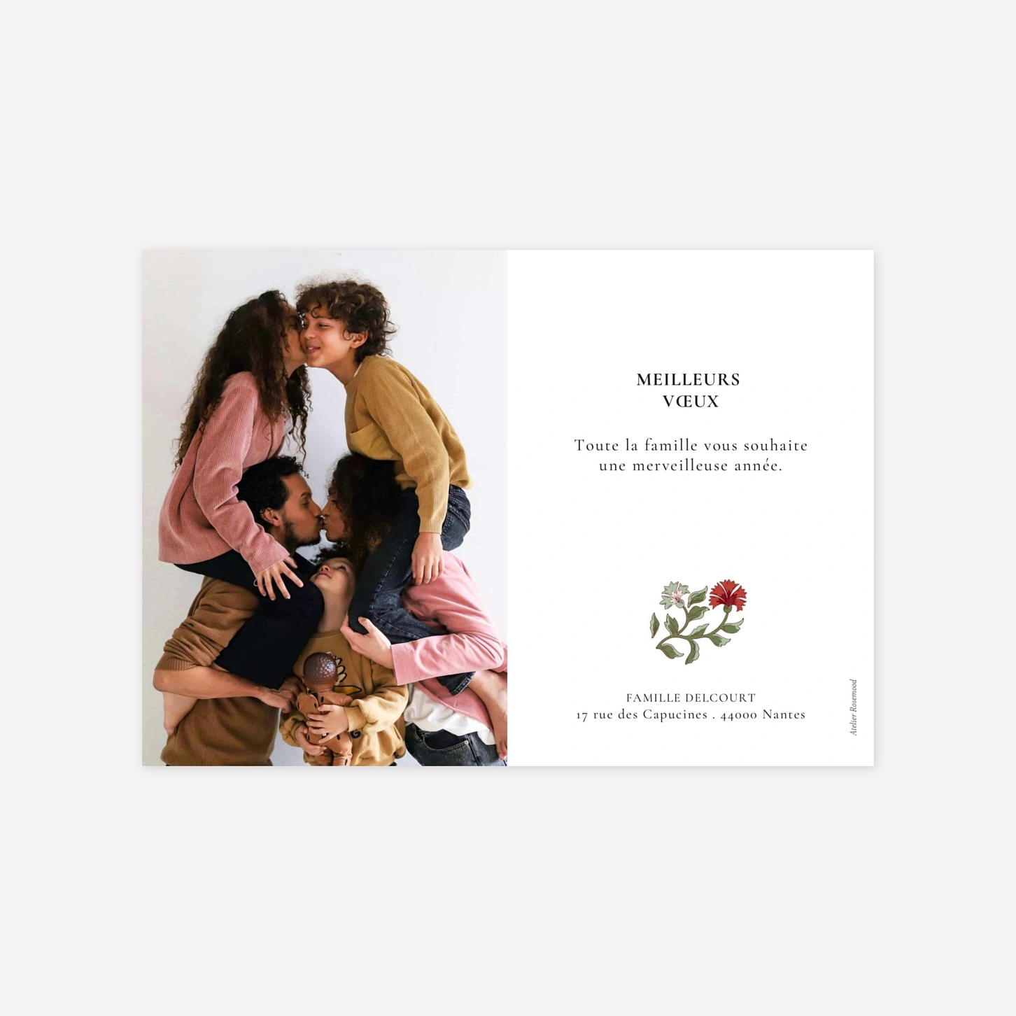 Carte de voeux Floraison