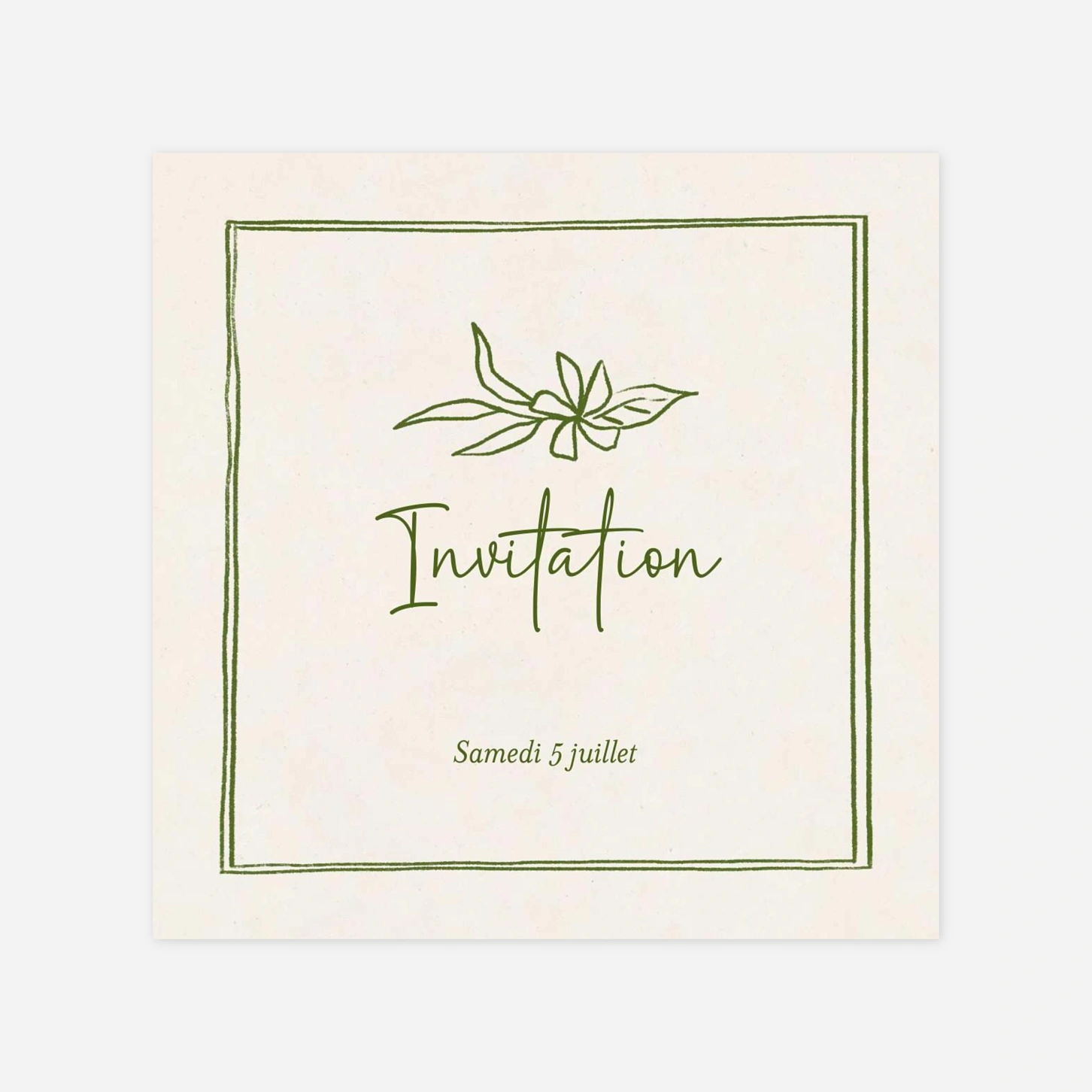 Carton d'invitation Fogliame