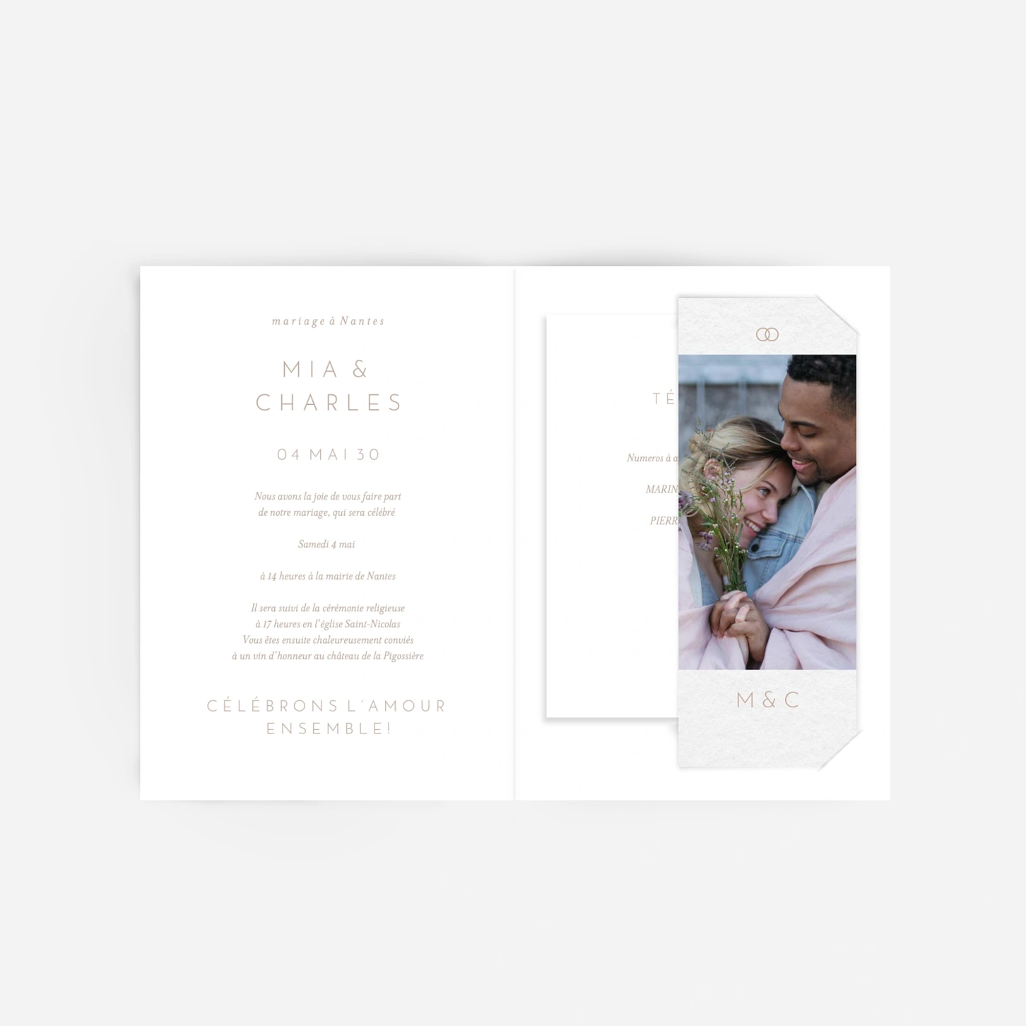Faire-part mariage Force Simple