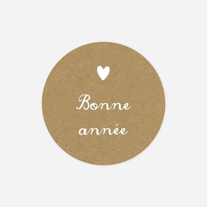 Étiquette cadeau Noël Guirlande de coeurs