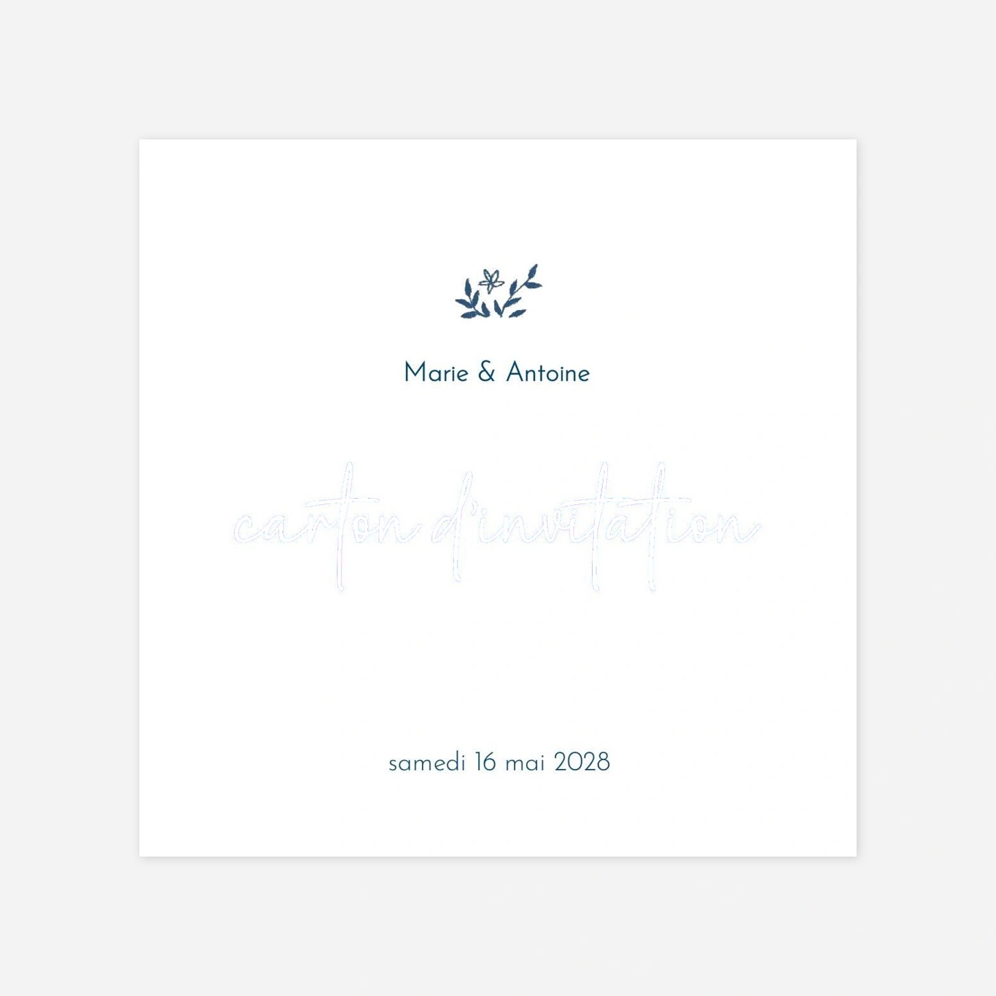 Carton d'invitation Gloriette