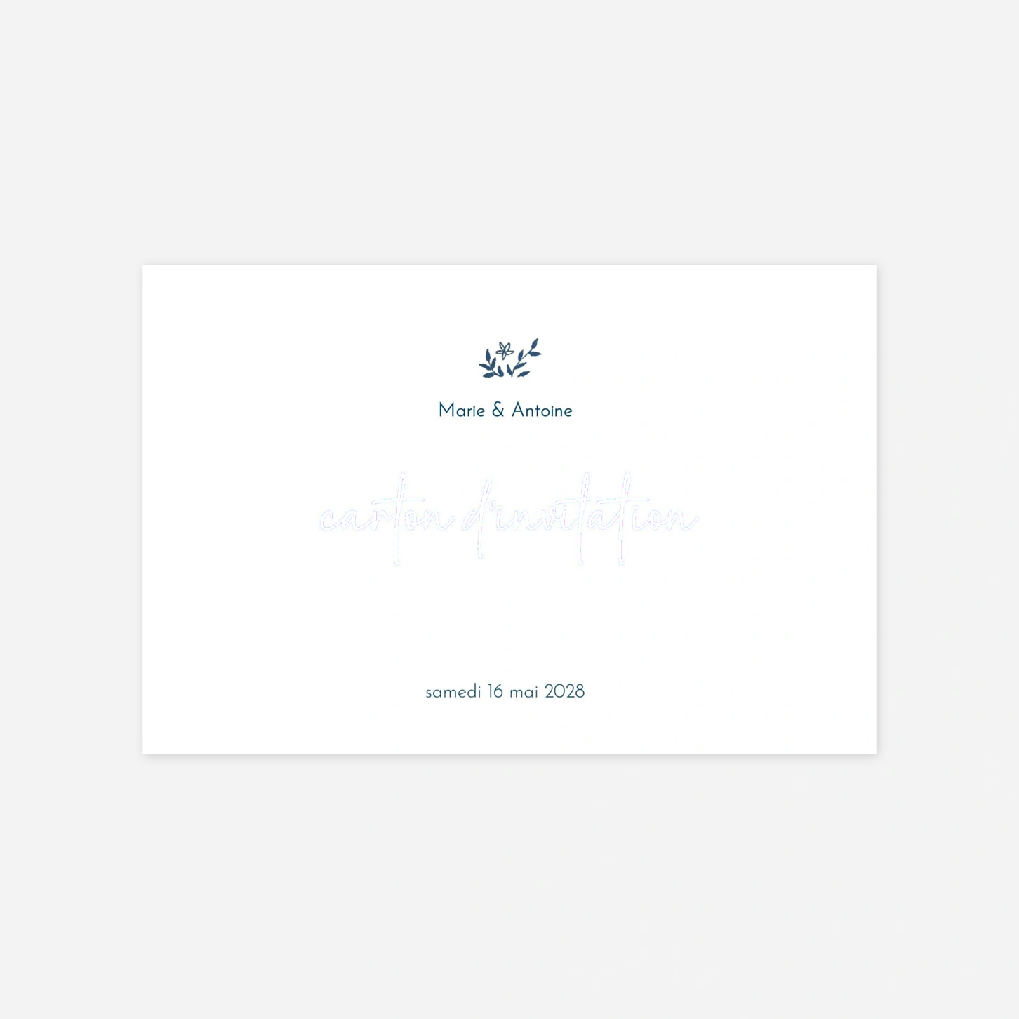 Carton d'invitation Gloriette
