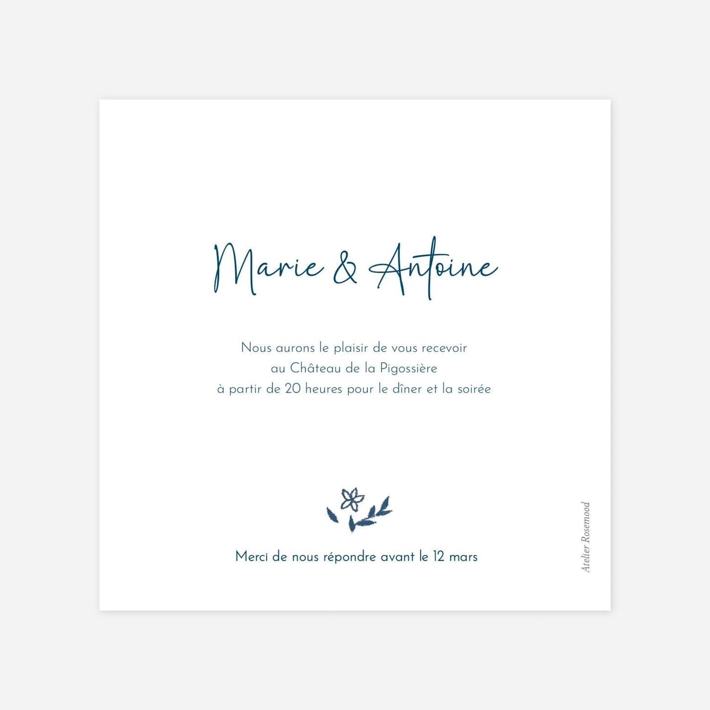 Carton d'invitation Gloriette