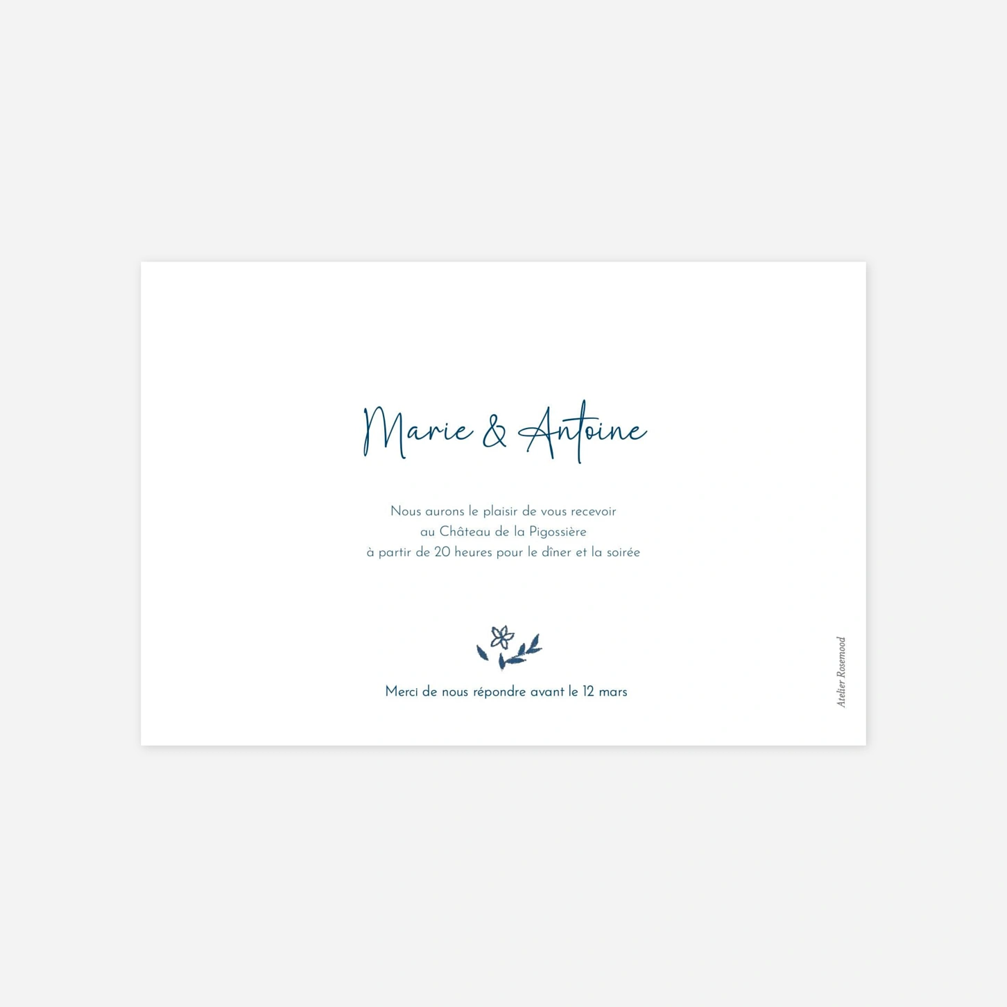 Carton d'invitation Gloriette