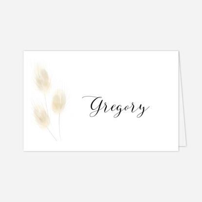 Marque-place mariage Graminées