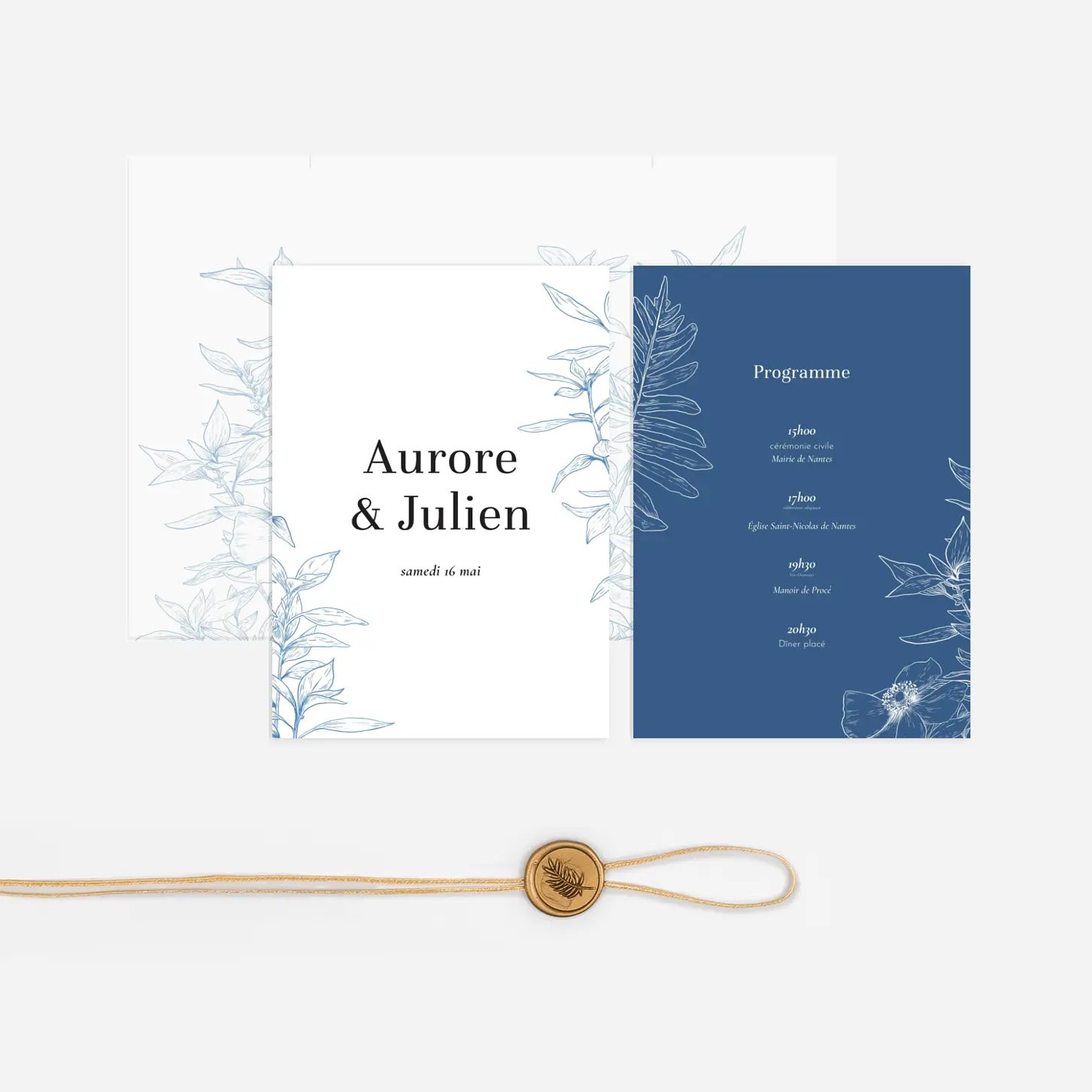 Faire-part mariage Gravure