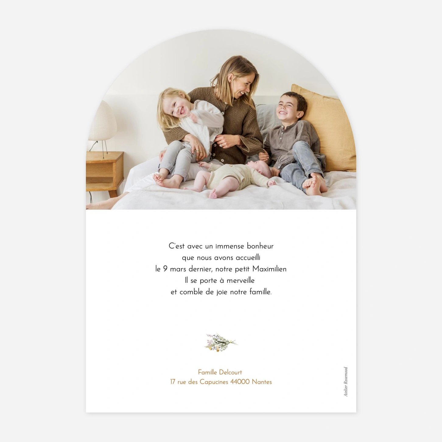 Faire-part naissance Green Family