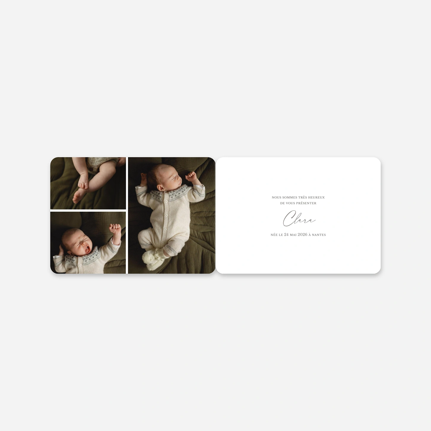 Faire-part naissance Grande joie