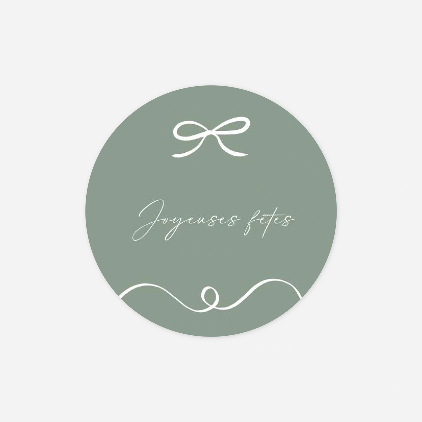 Étiquette cadeau Noël Guirlande dorée