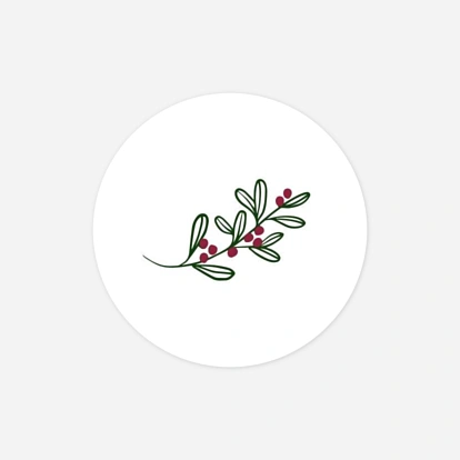 Étiquette cadeau Noël Gui joli