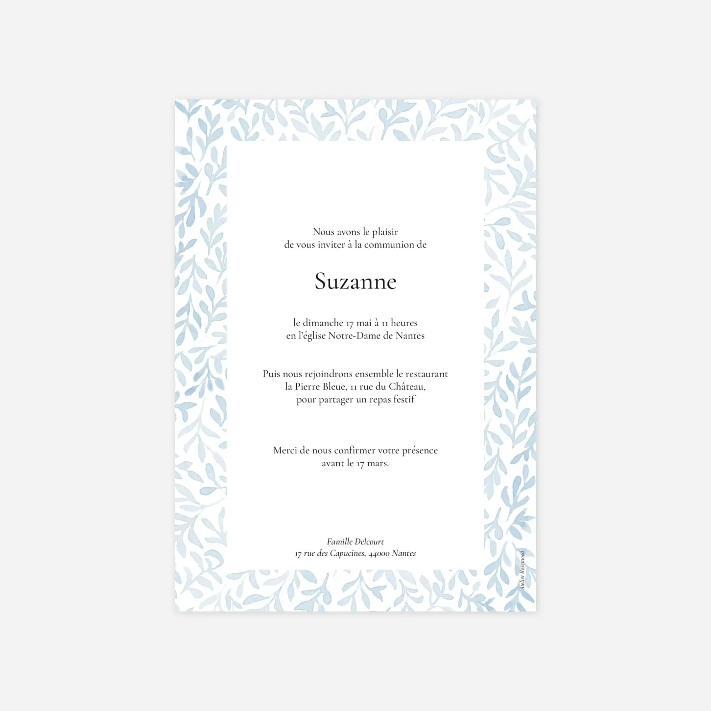 Invitation communion Harmonie