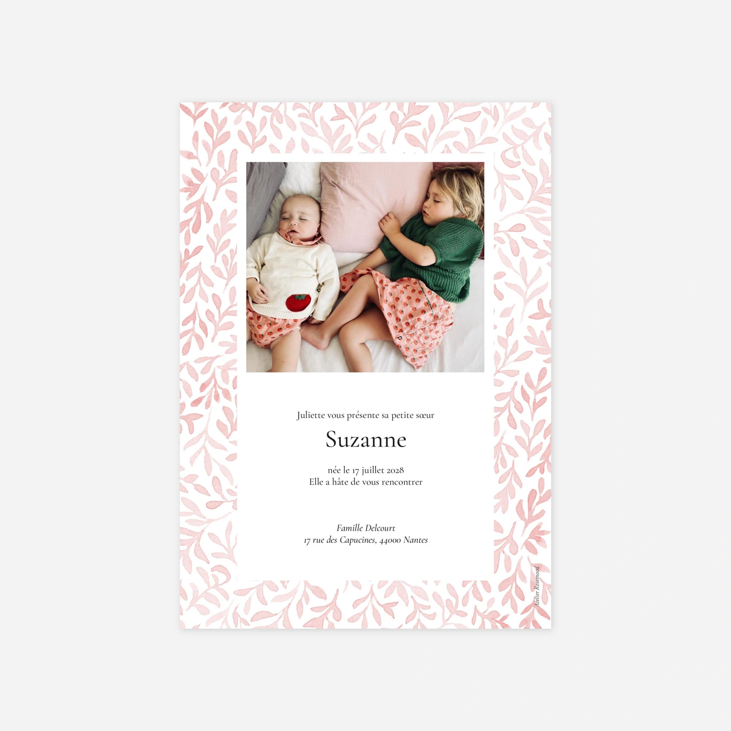 Faire-part naissance Harmonie