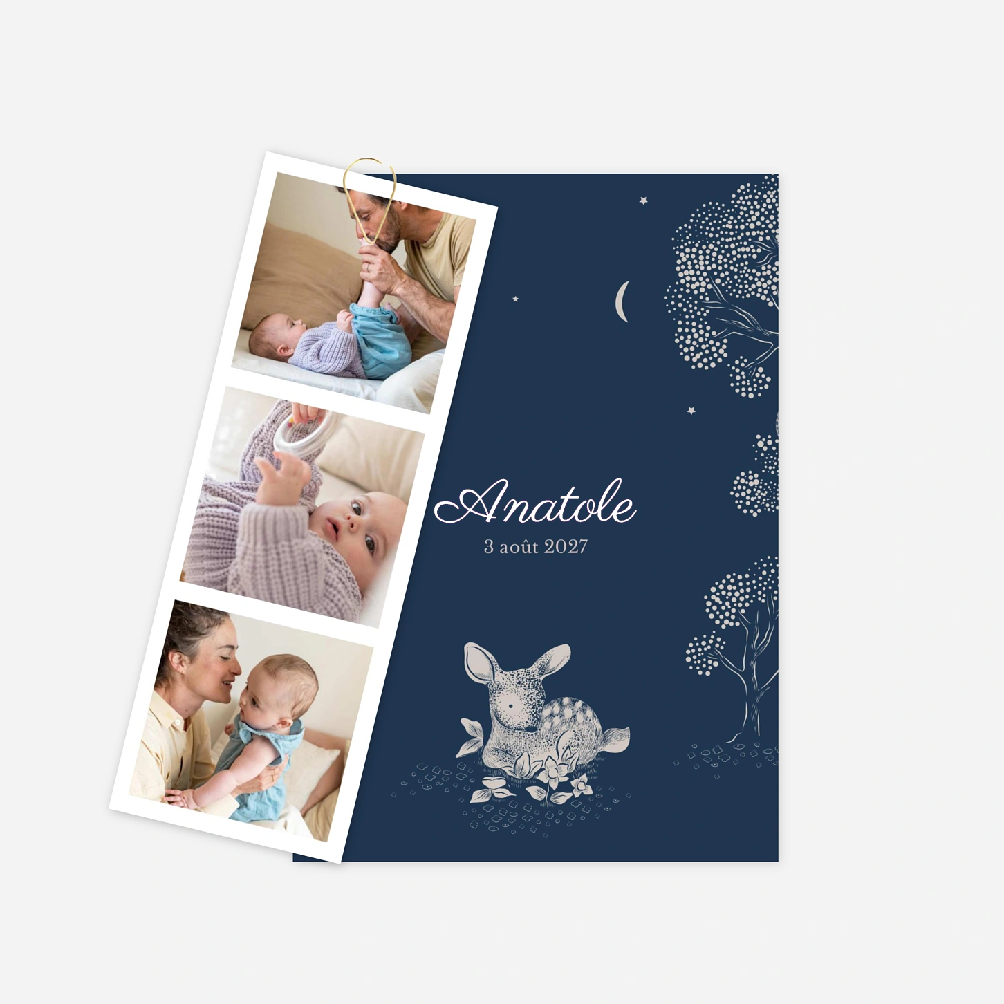 Faire-part naissance Histoire du soir