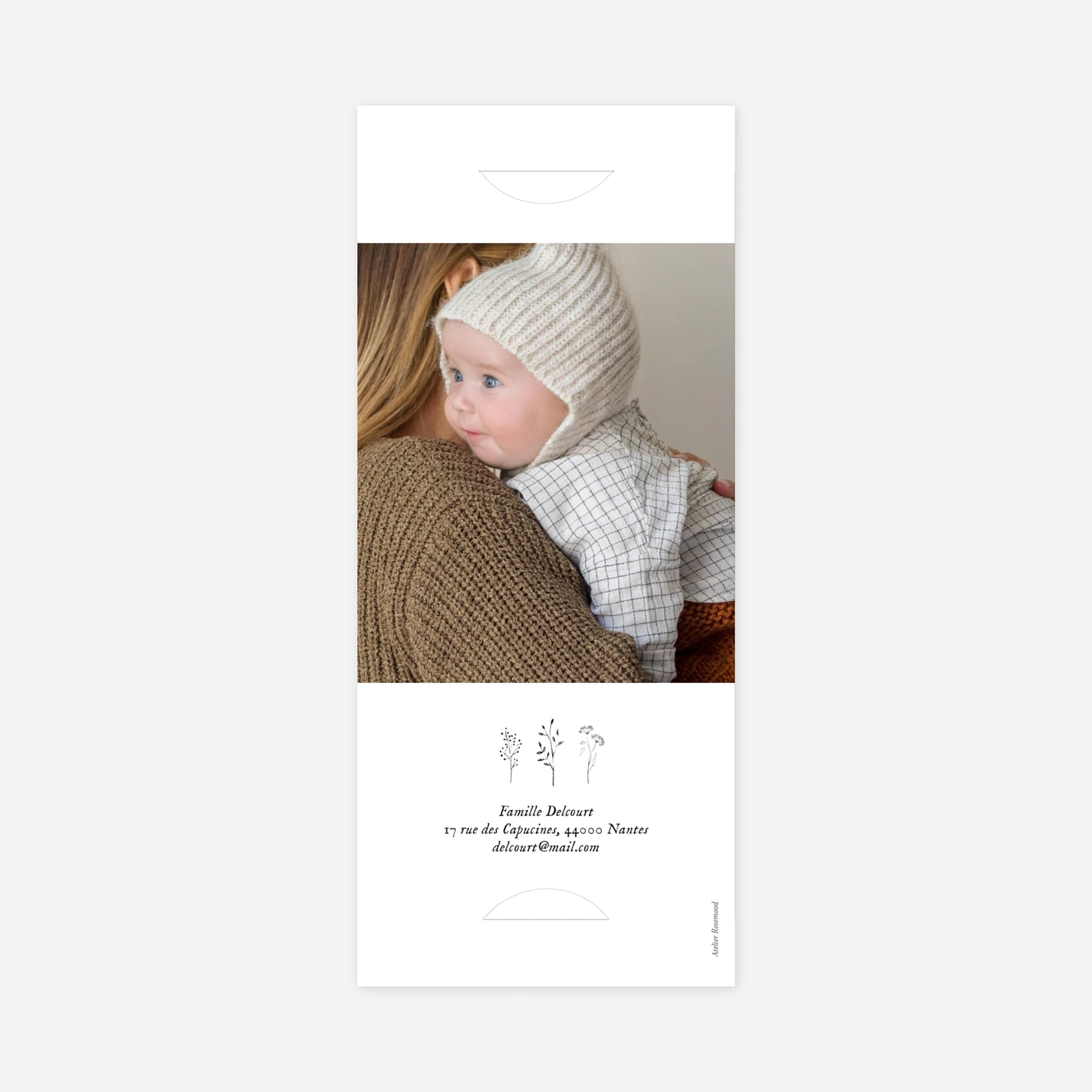 Faire-part naissance Herbier