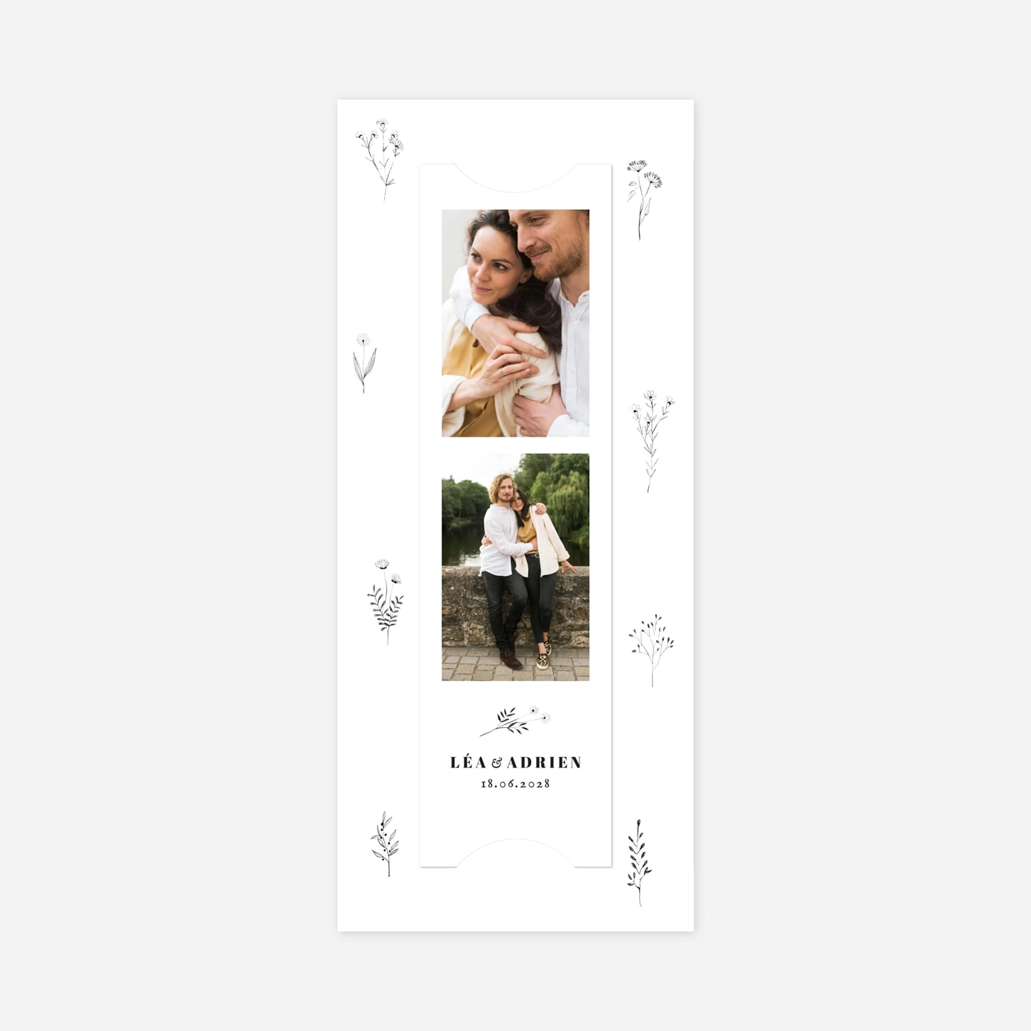 Faire-part mariage Herbier