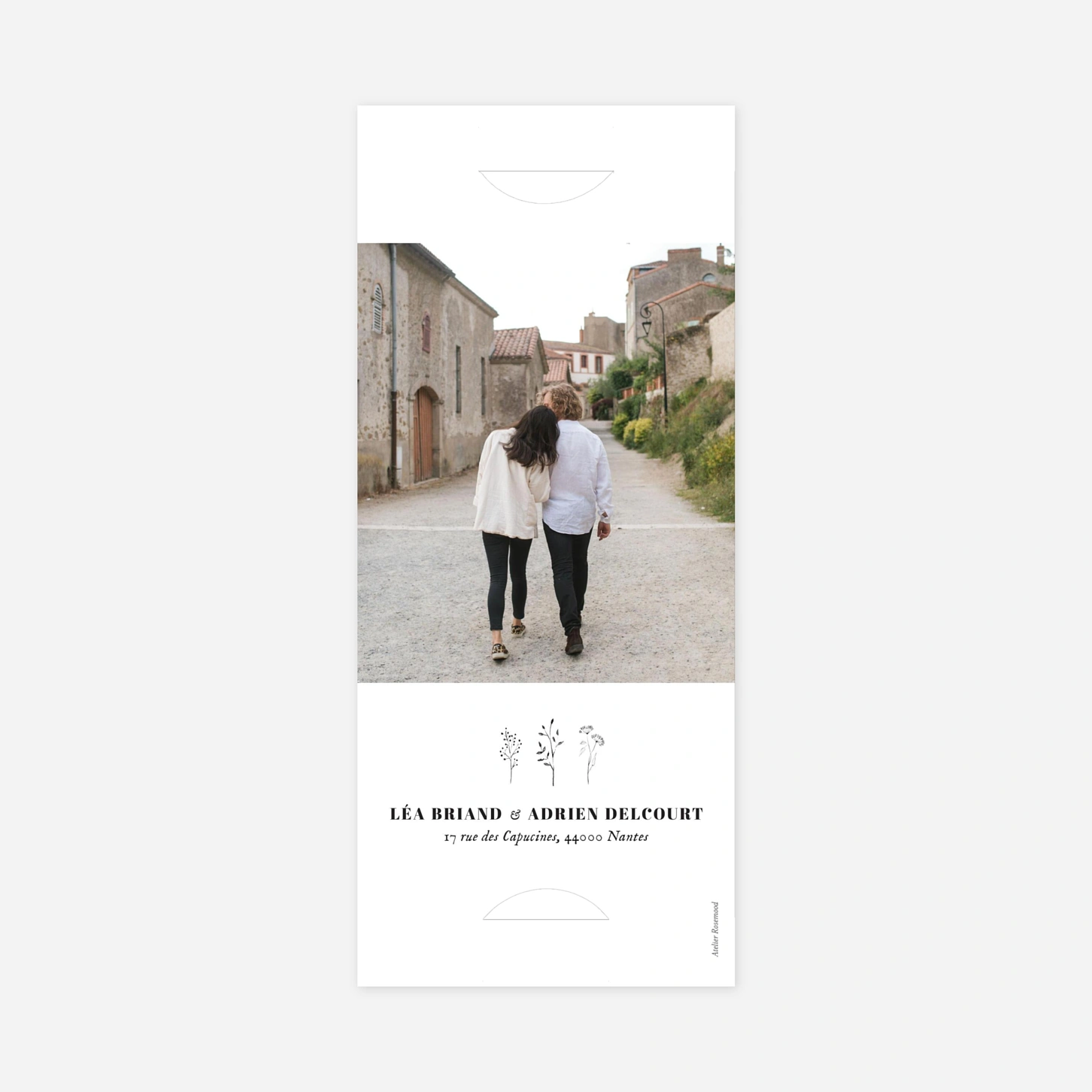 Faire-part mariage Herbier