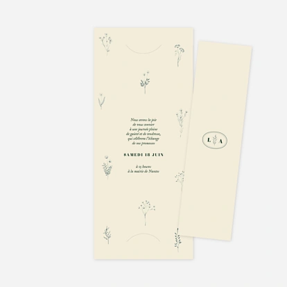 Faire-part mariage Herbier