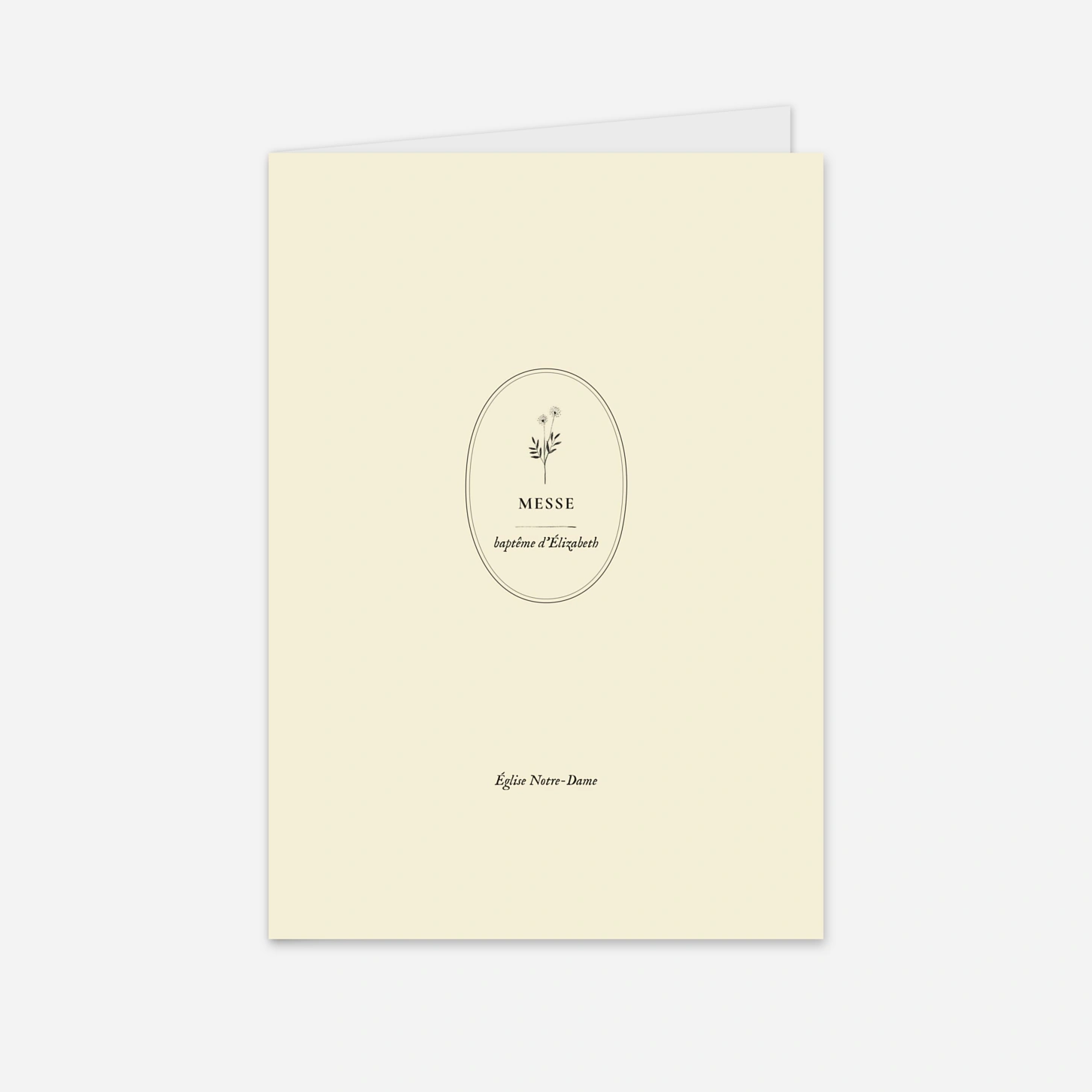 Livret de messe baptême Herbier