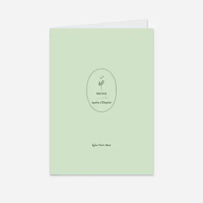 Livret de messe baptême Herbier