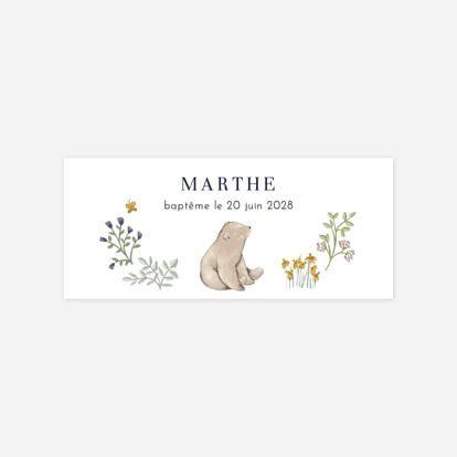 Stickers pour enveloppes baptême Histoire du jardin