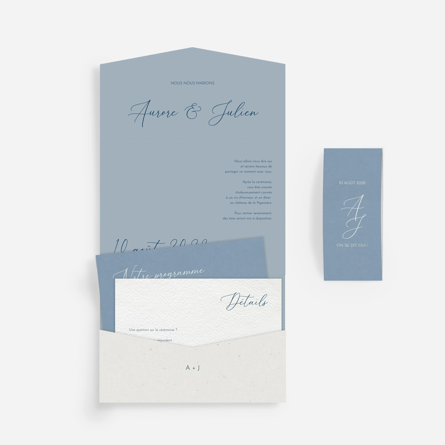 Faire-part mariage Initiale Précieuse