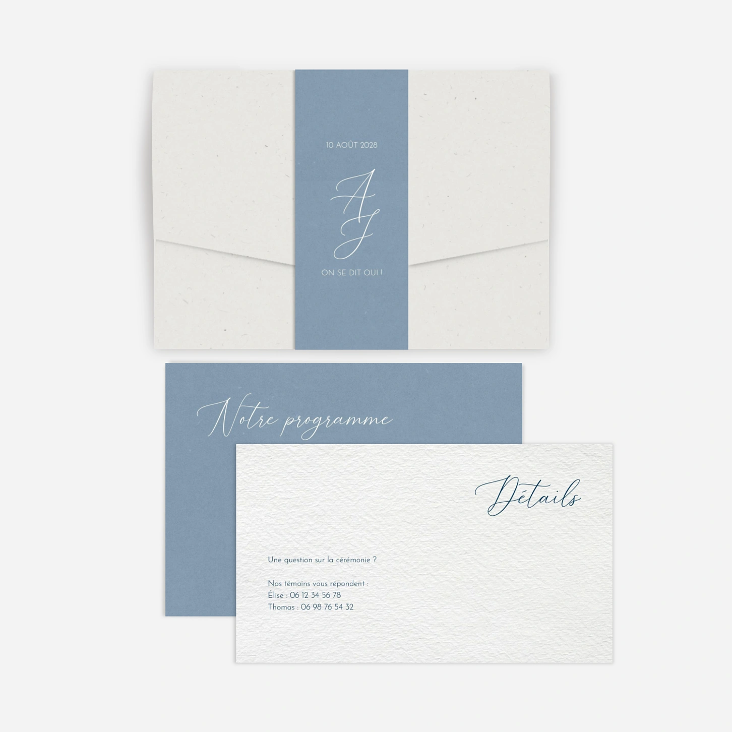 Faire-part mariage Initiale Précieuse