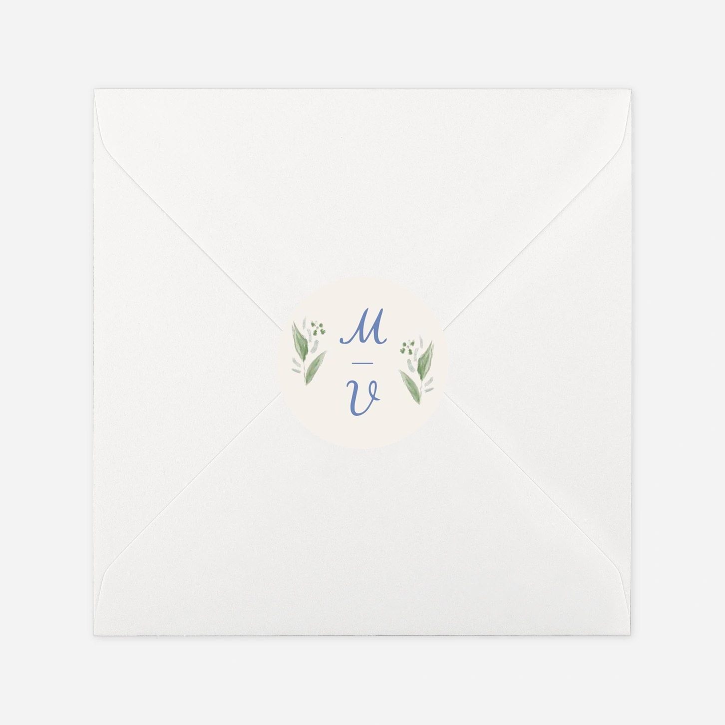 Stickers mariage Initiales florales