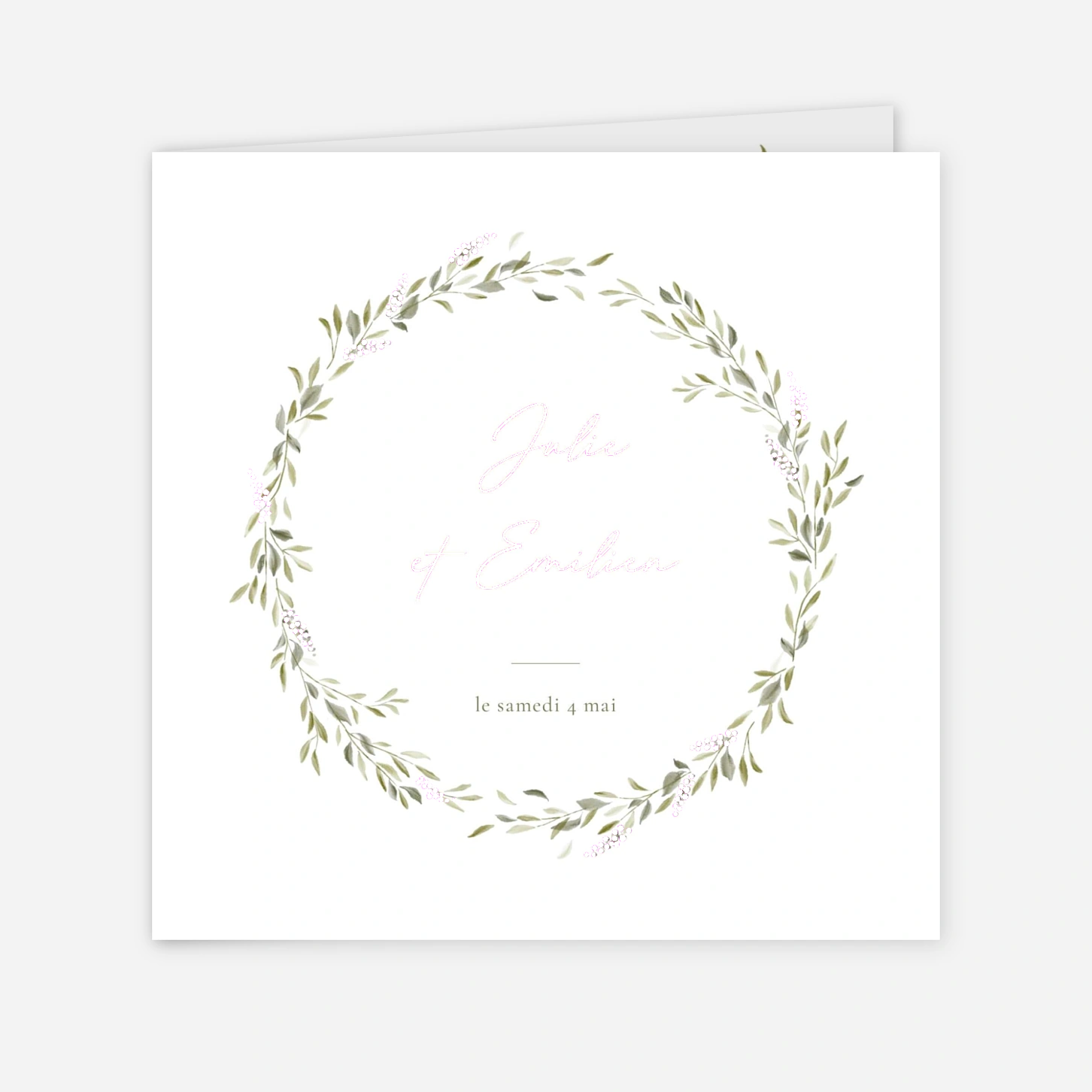 Faire-part mariage Instant botanique