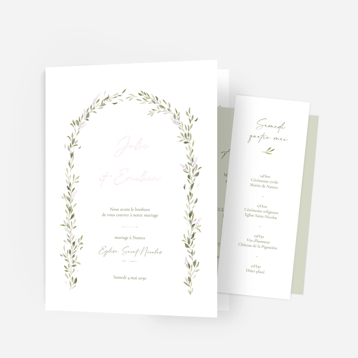 Faire-part mariage Instant botanique