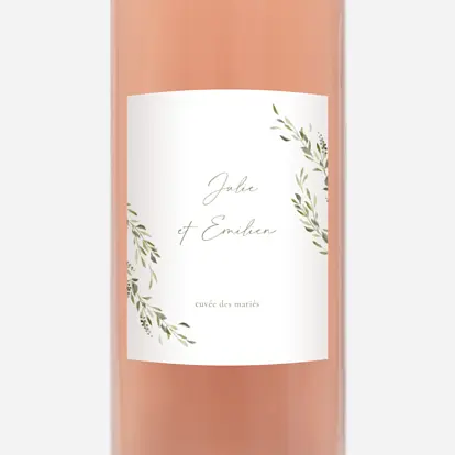 Étiquette bouteille Instant botanique