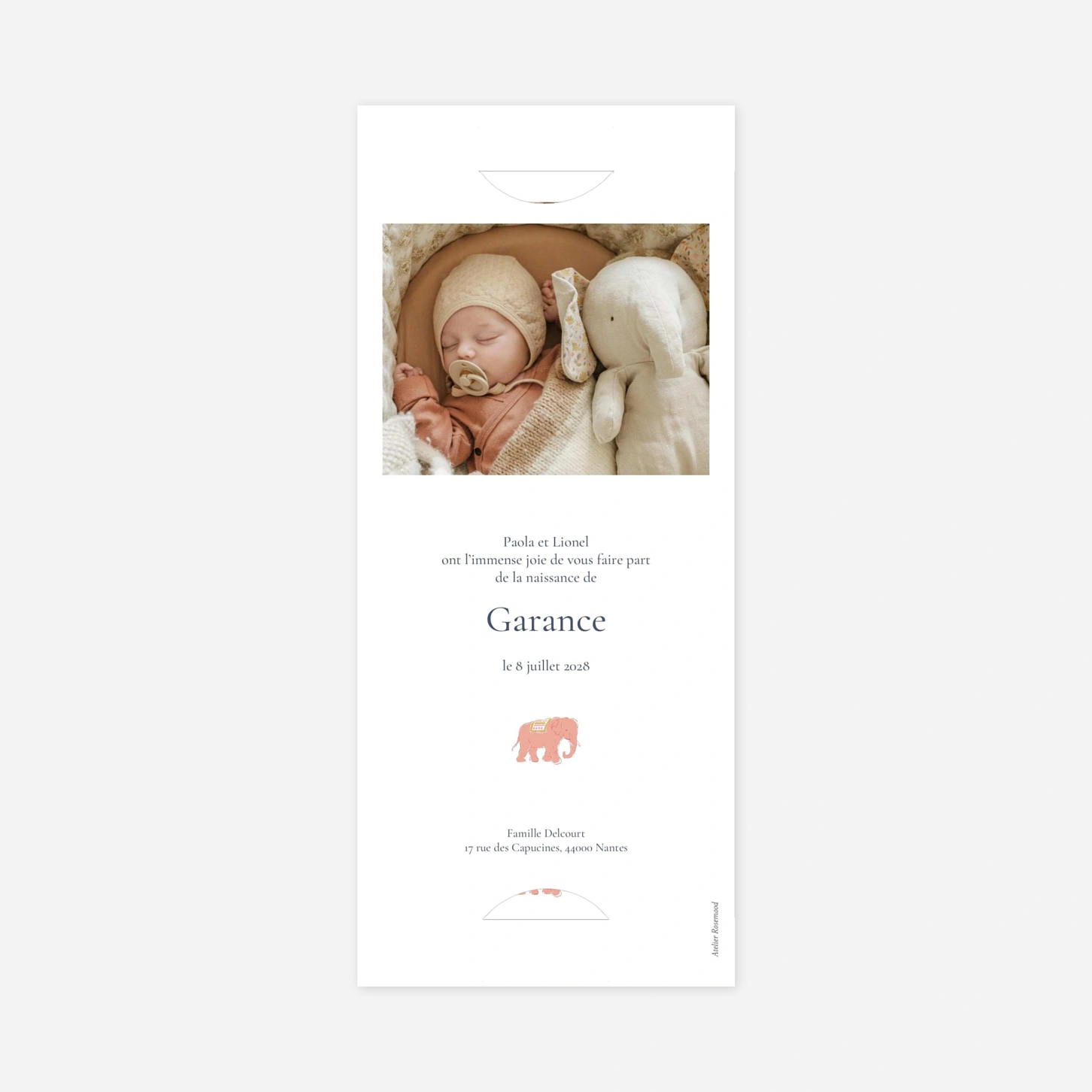 Faire-part naissance Indiennes fleuries