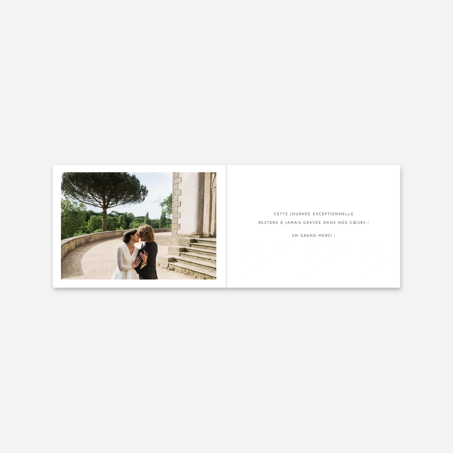 Carte de remerciements Infiniment 3 photos