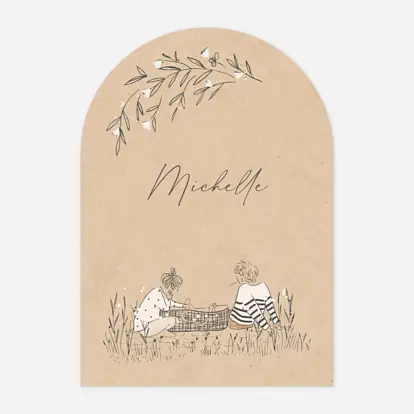 Faire-part naissance Instant sur l'herbe