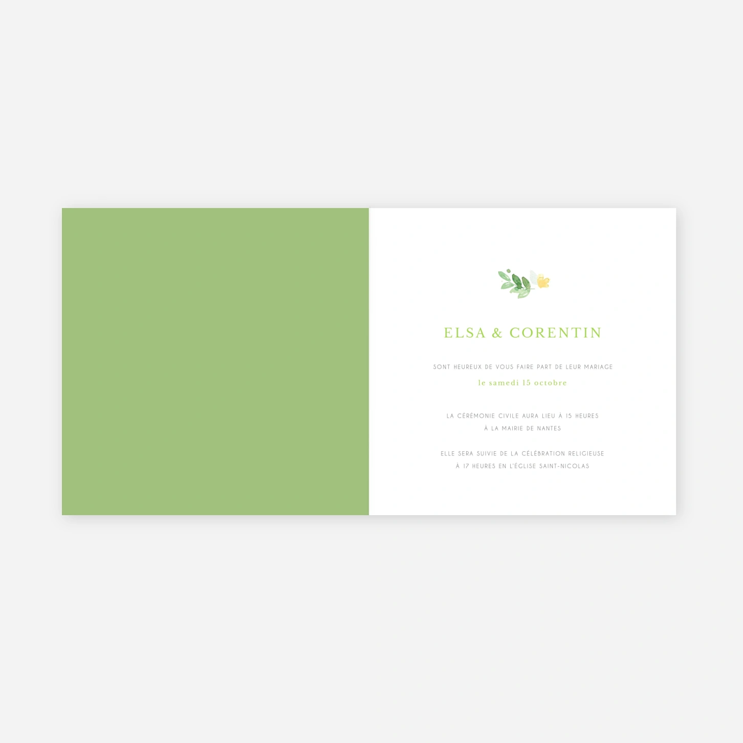 Faire-part mariage Jardin anglais
